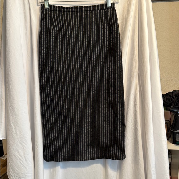 Dresses & Skirts - Vintage Black Wool Pencil Skirt | No Label | Approx. 1960s